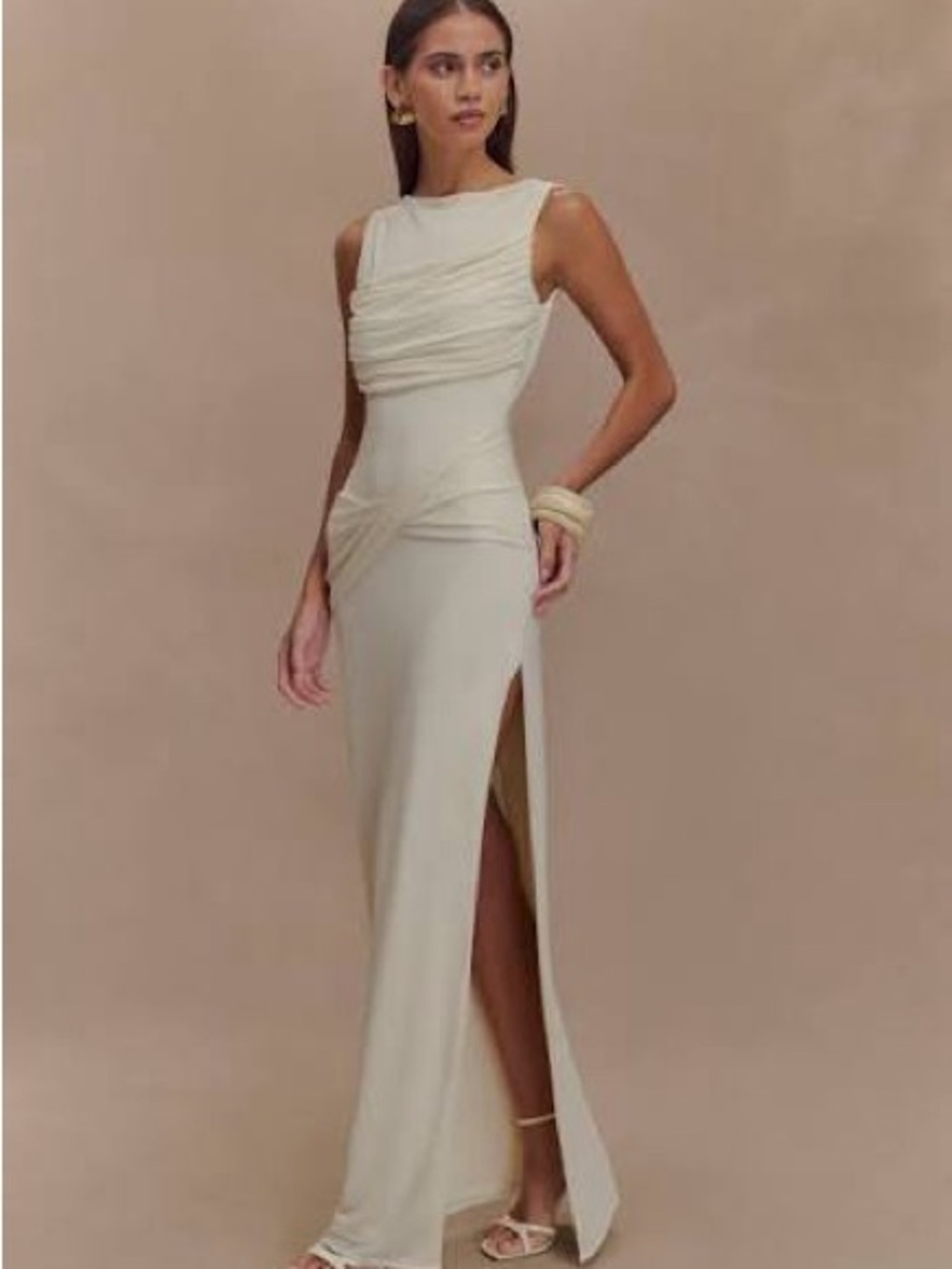 Henley Slinky Draped Maxi